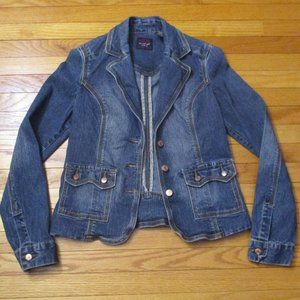 One Tuff Babe Stretch Jean Jacket, Size M